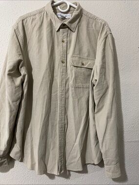 Old Navy Light Beige Corduroy Button-Front Shirt